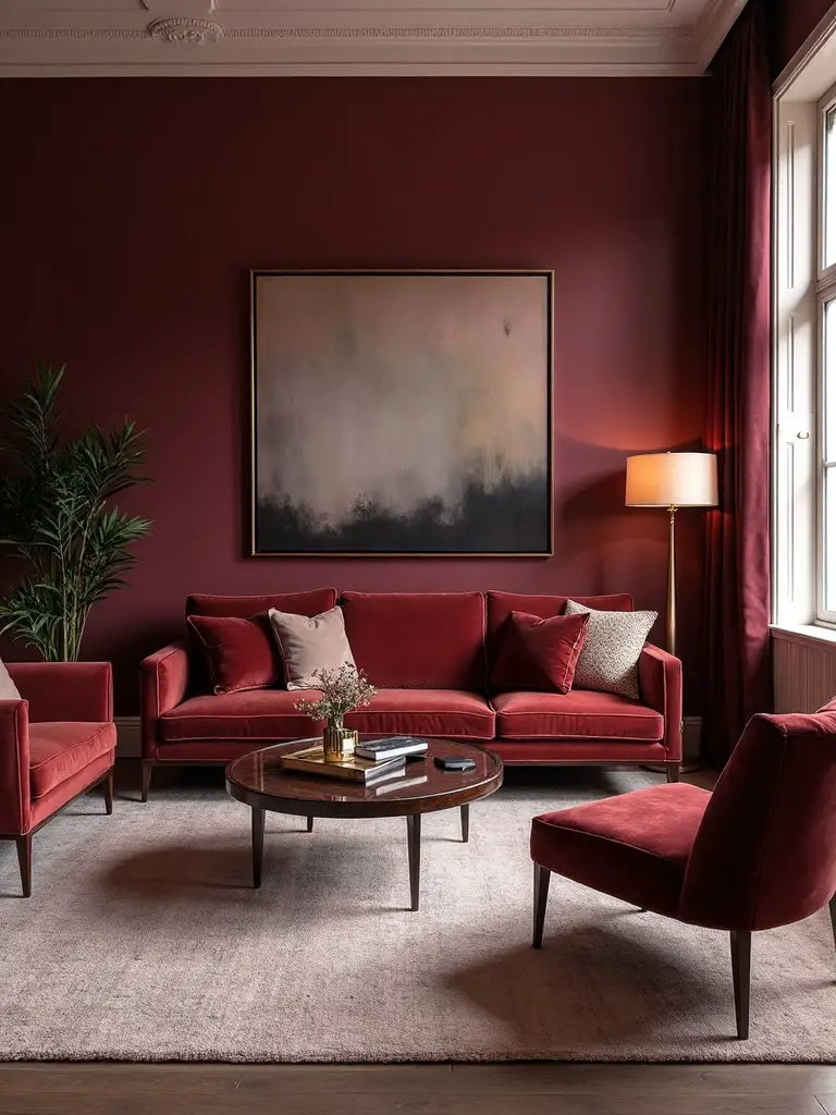 refined mahogany like sophisticated living room