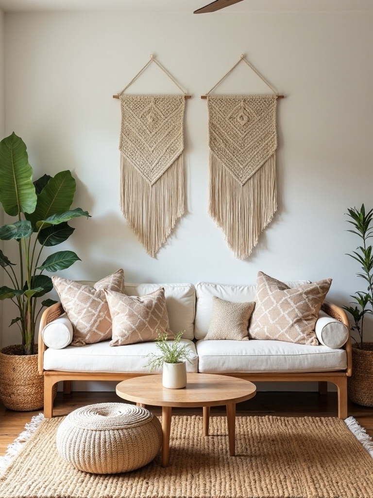 relaxed coastal bohemian texture display