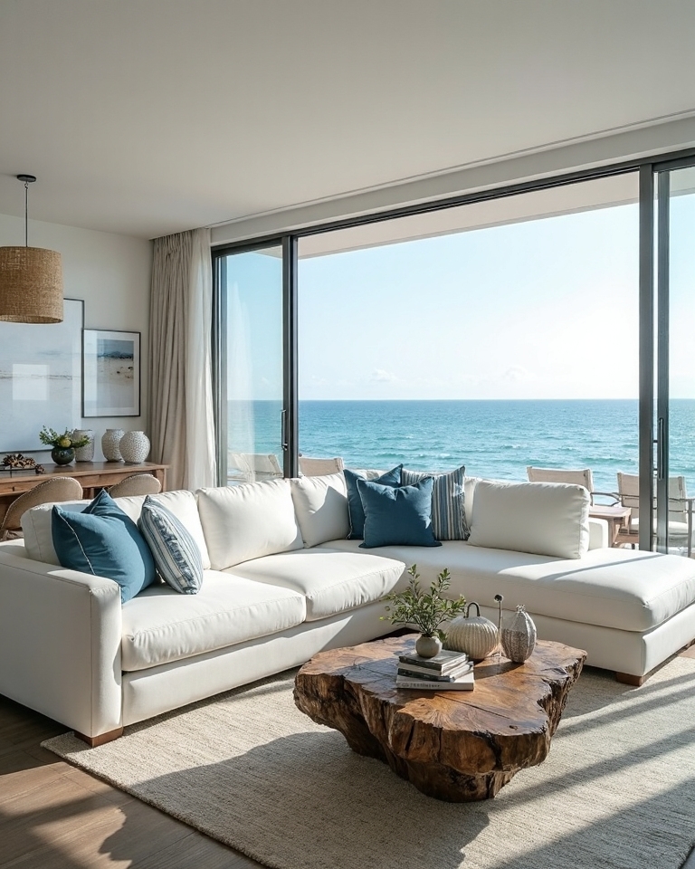 19 Chic Modern Coastal Living Room Ideas for a Relaxing Seaside Retreat