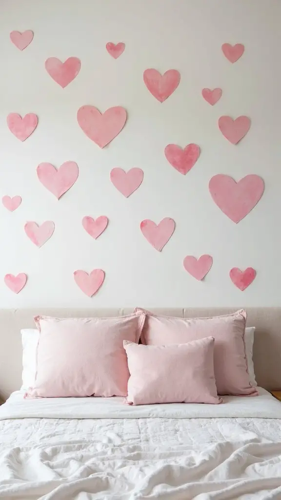 removable romantic heart wall decals