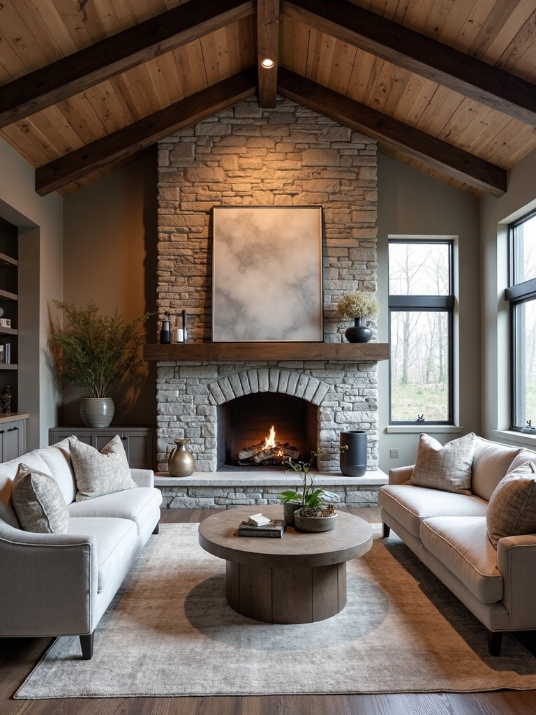 rustic elegance with architectural drama