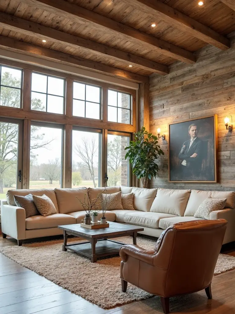 rustic farmhouse charm with reclaimed wood