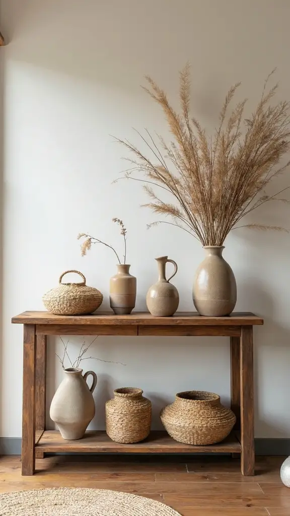 rustic farmhouse console table accent