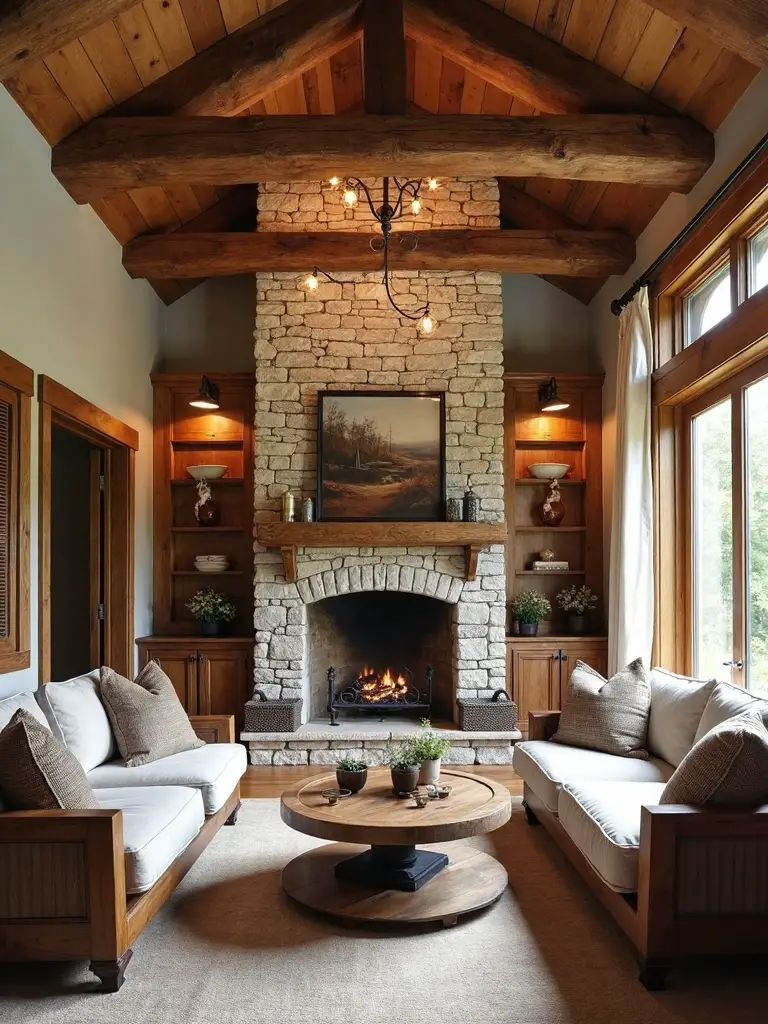 rustic stone accents enhance nature s charm