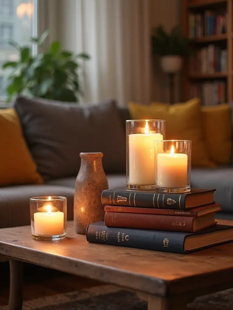 scholarly and welcoming living room decor
