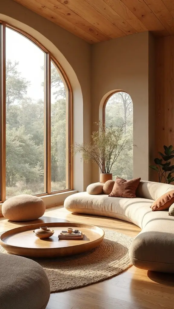 sculptural organic nature inspired japandi sanctuary