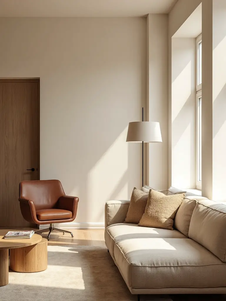 serene beige canvas for focal accents