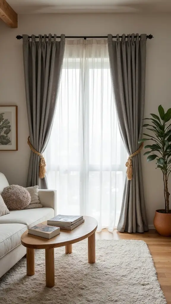 serene japandi linen curtains