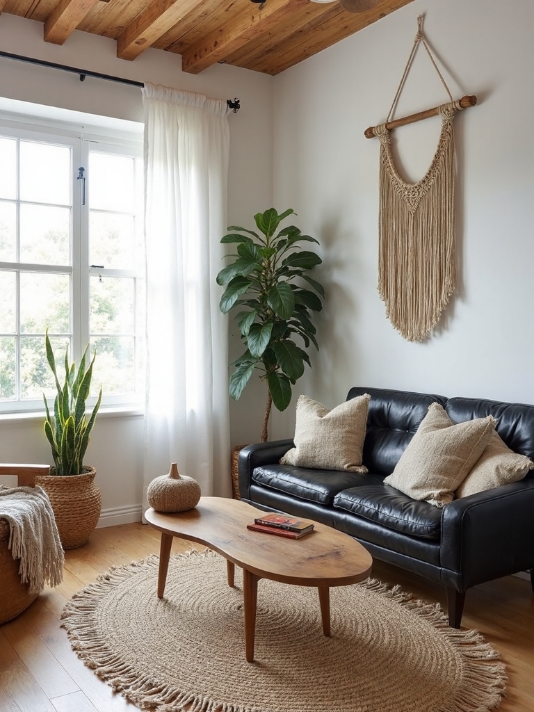serene minimalist boho living room