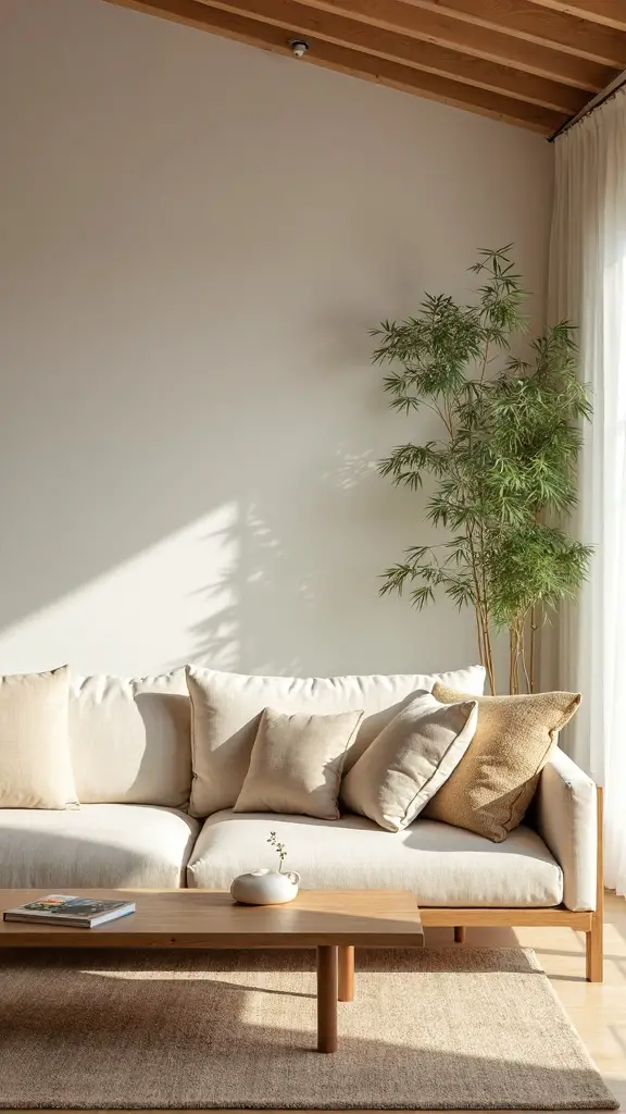 serene minimalist linen sectional sofas