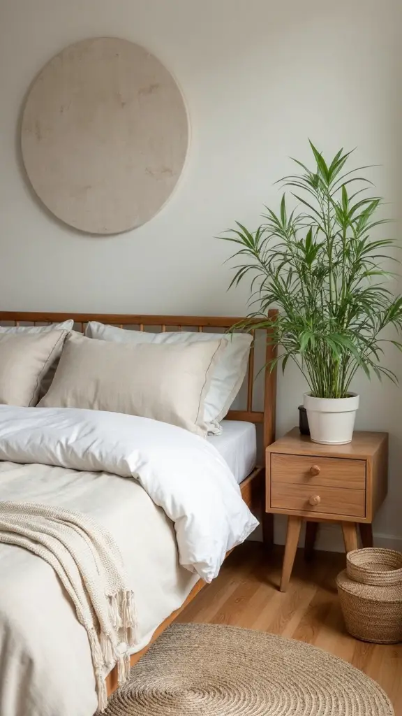 serene nature infused japandi bedroom sanctuary