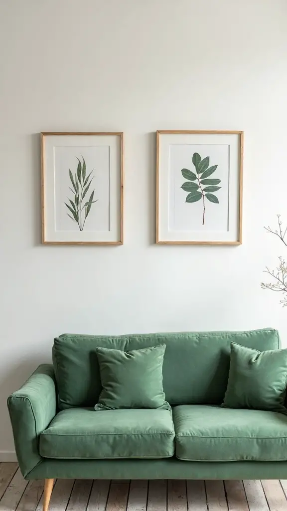 serene nature inspired botanical wall display