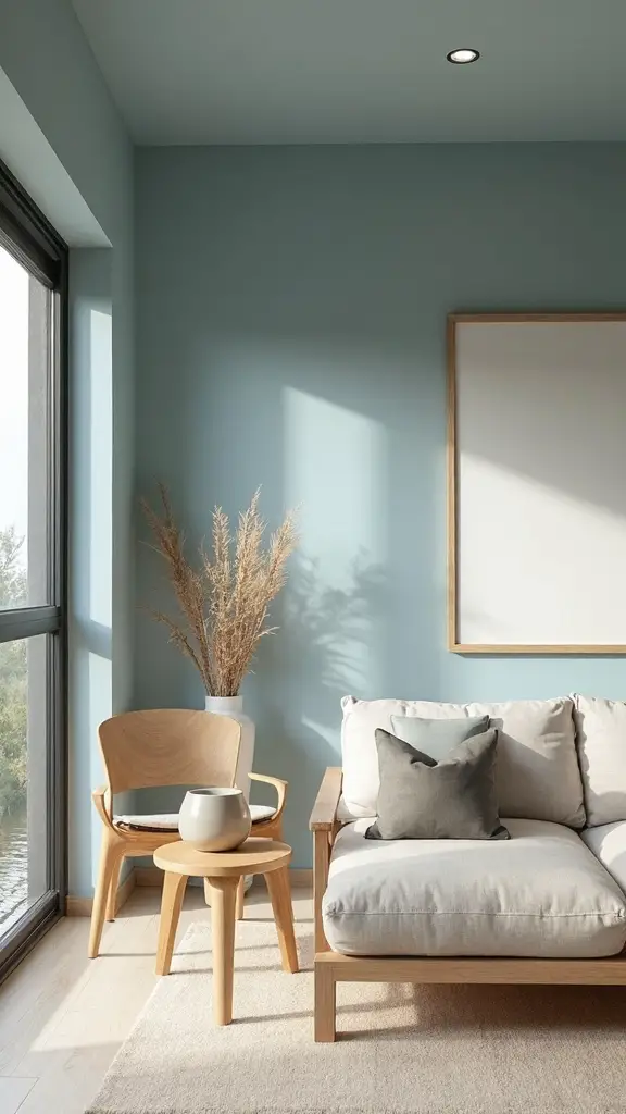 serene powder blue ceiling sanctuary