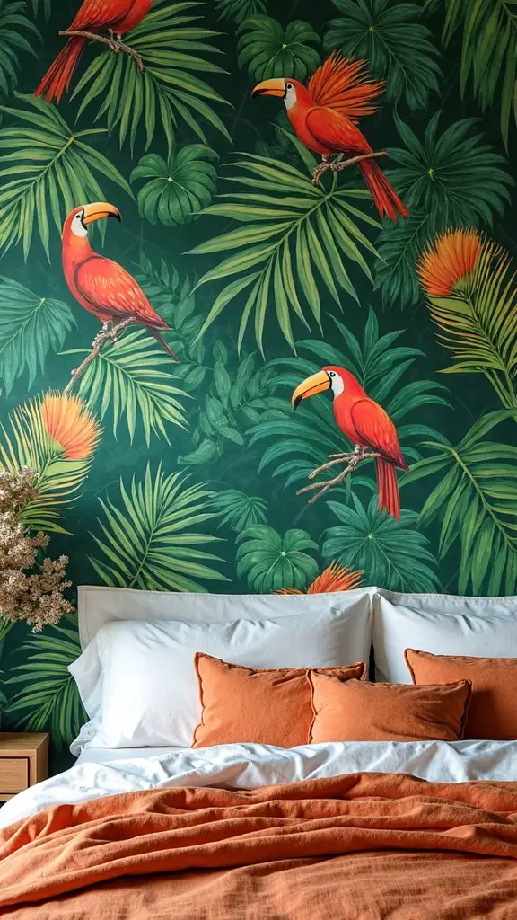 serene tropical bedroom oasis
