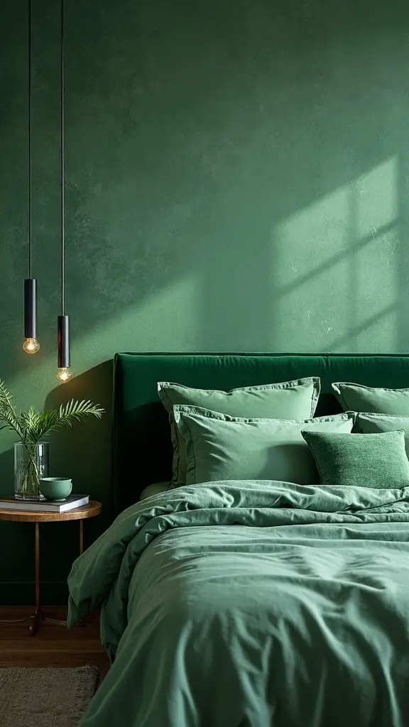 soothing layered serene monochromatic green