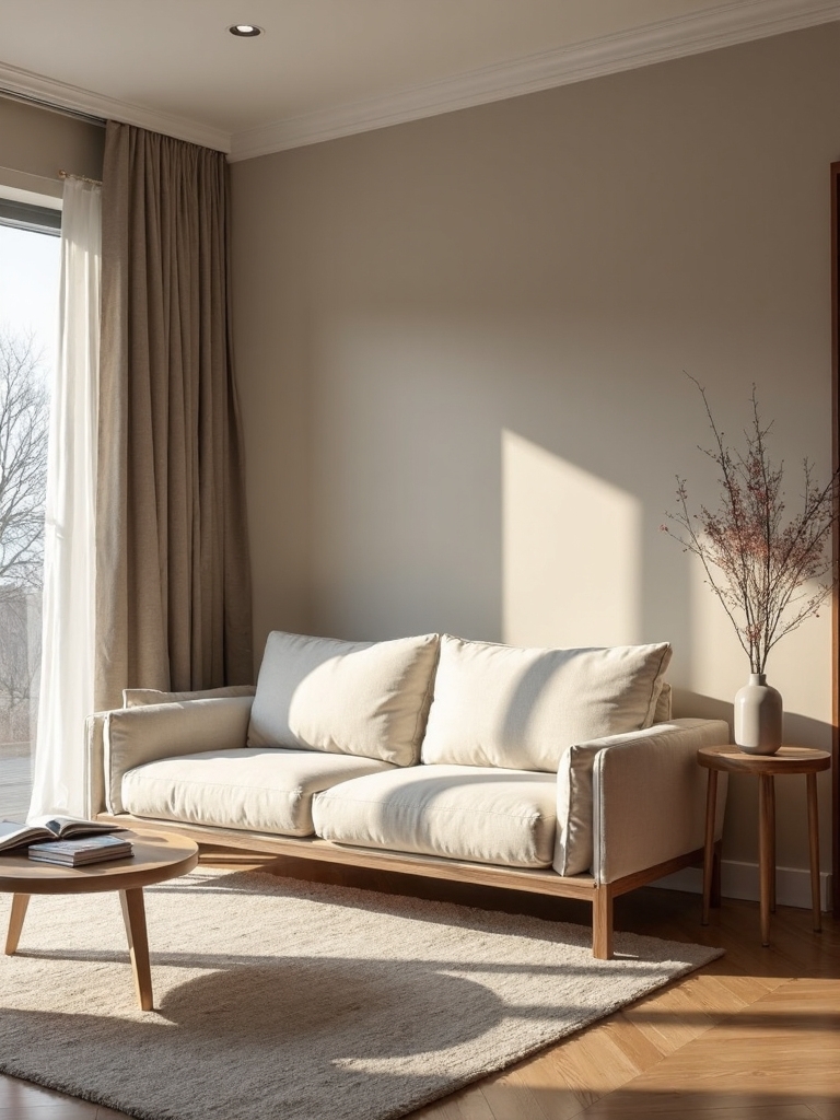 soothing neutral tones evoke tranquility