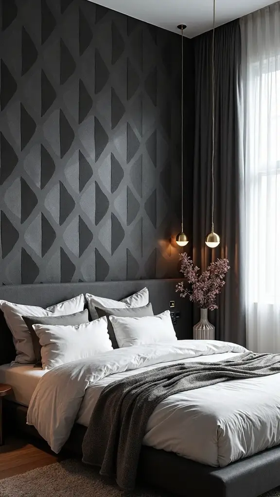 sophisticated depth through textured wallpaper