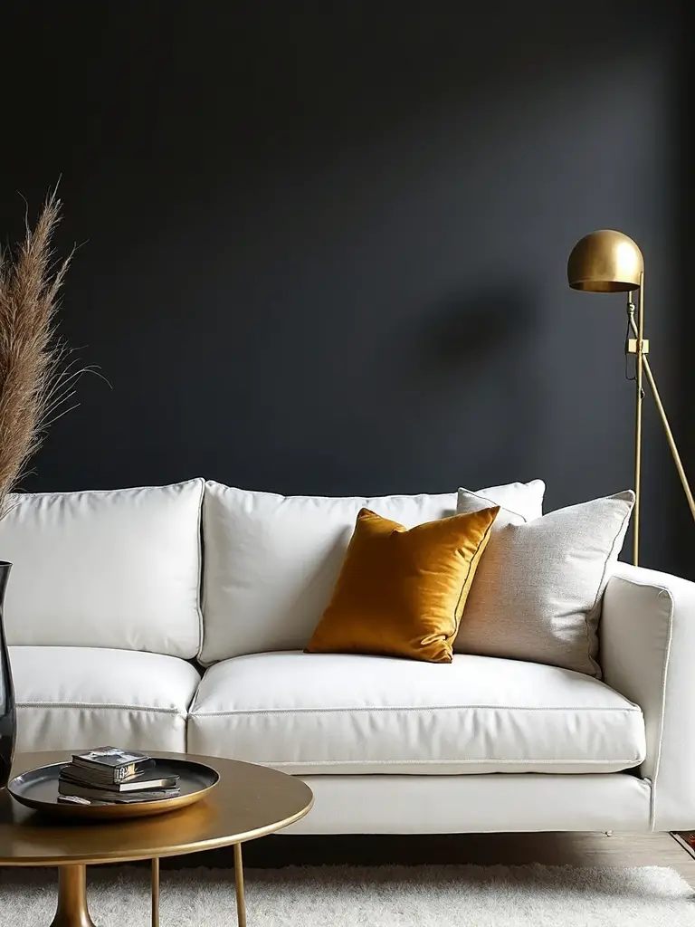 sophisticated glamour with metallic accents