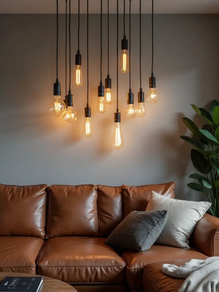 sophisticated industrial lighting focal point