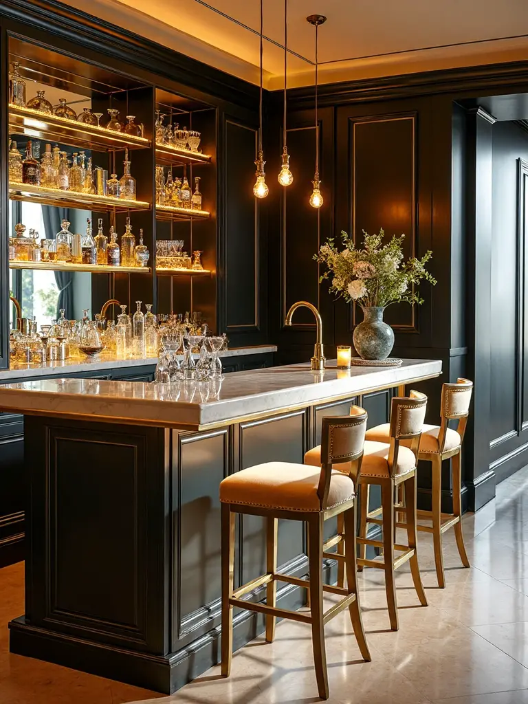 sophisticated luxurious gilded refined