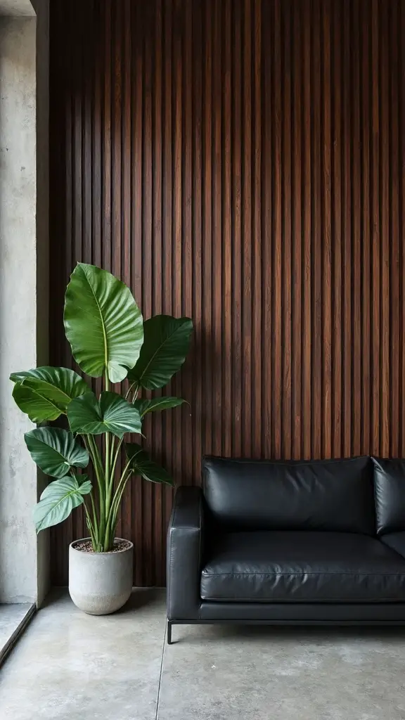 sophisticated natural sanctuary with linear accents