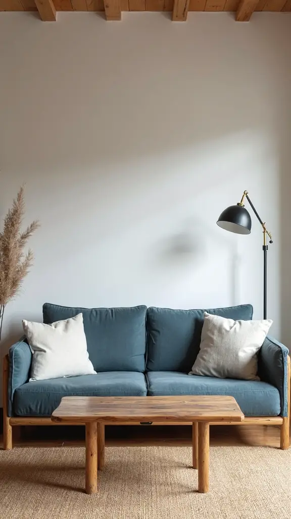 sophisticated tranquil steel blue japandi furniture