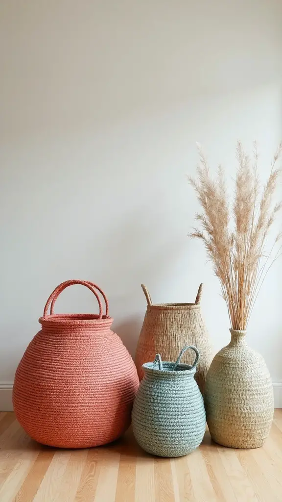 stylish storage with natural baskets