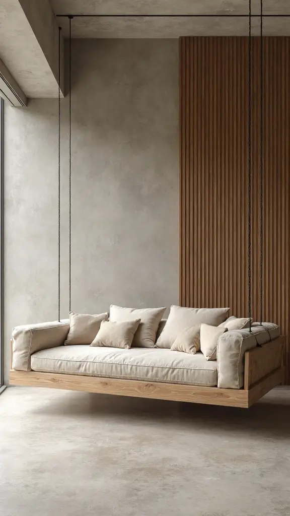suspended spacious minimalist japandi