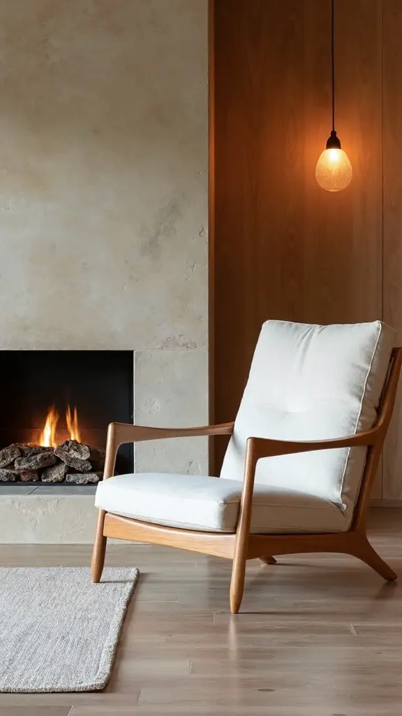 teak stone japandi contemplative