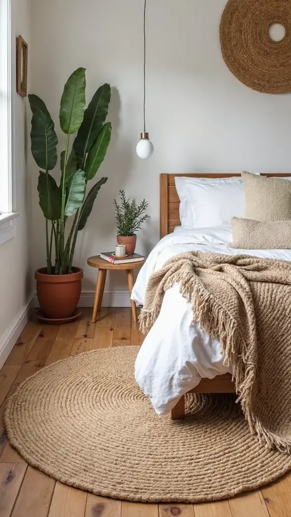 textural layered natural fiber rug decor
