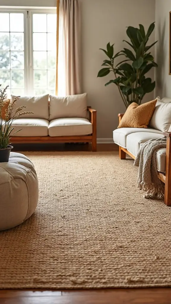 textural layered natural fiber rugs