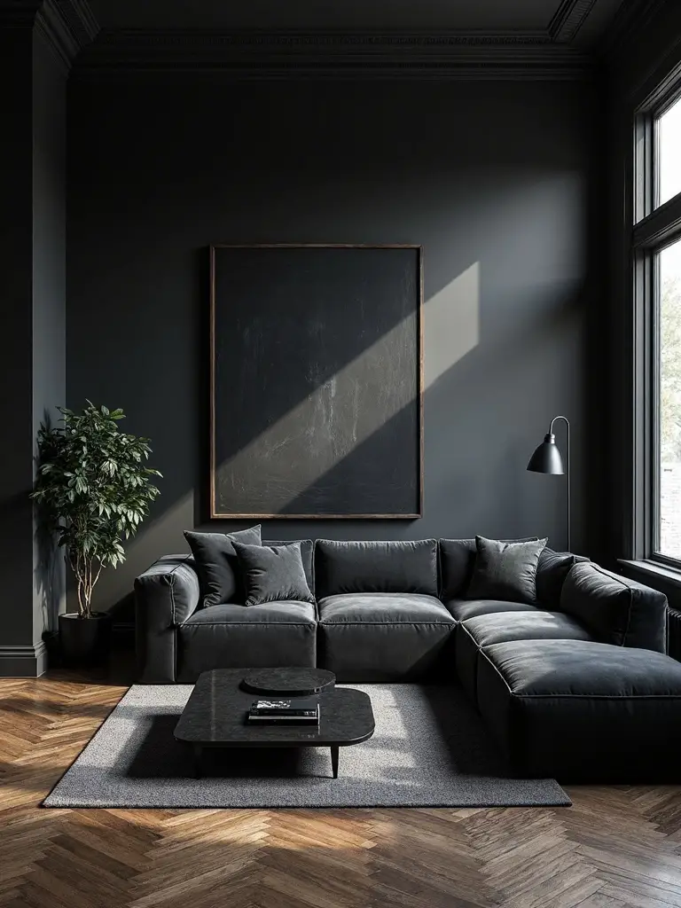 textured dramatic monochromatic black sanctuary