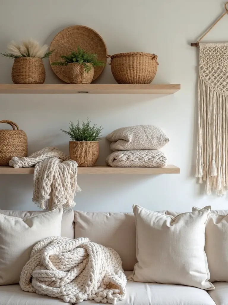 textured woven layered inviting