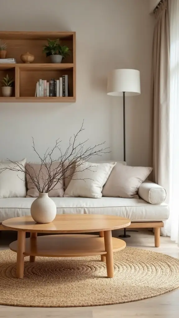 thoughtful rug selection creates spacious serenity