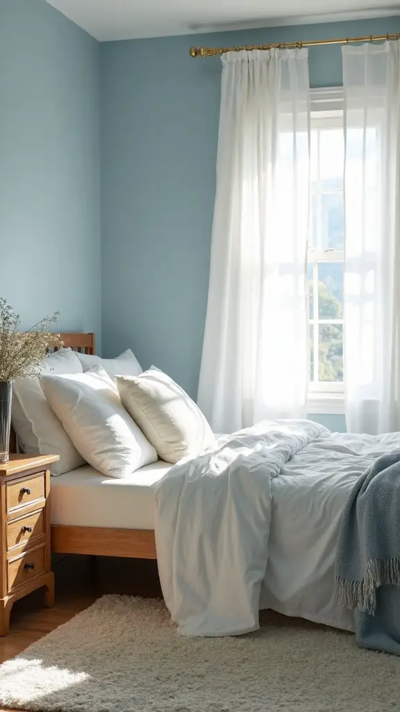 tranquil blue bedroom serene sleep