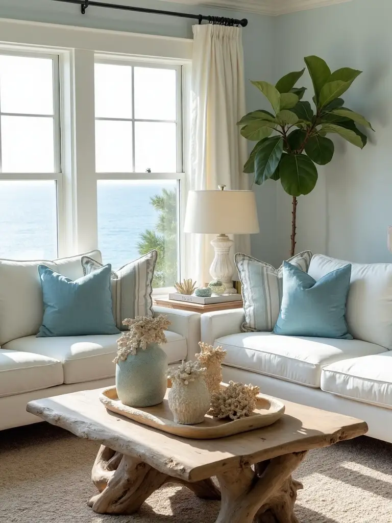 tranquil coastal neutrals with oceanic accents