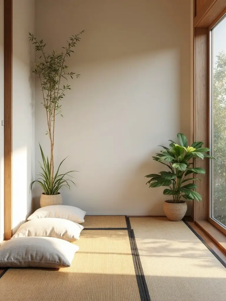 tranquil japanese meditation corner