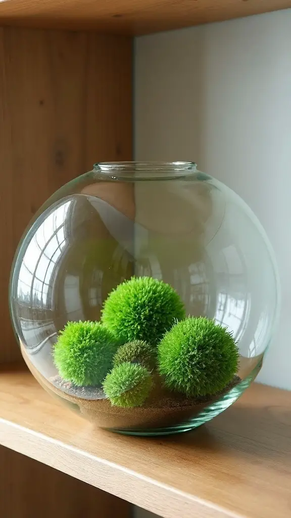 tranquil japanese moss ball decor