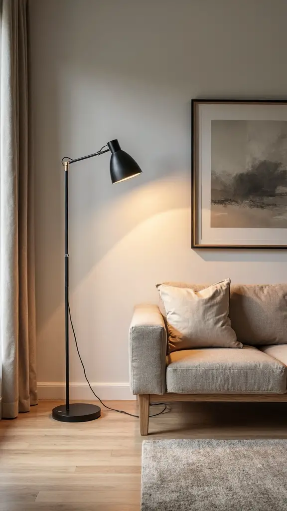 understated gentle intimate japandi lighting