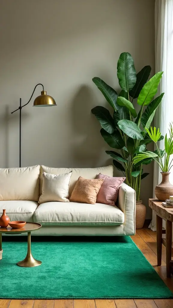 unexpected bold green carpet accents