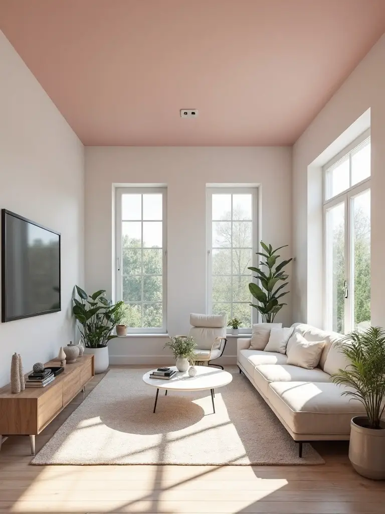 unexpected ceiling color enhances space