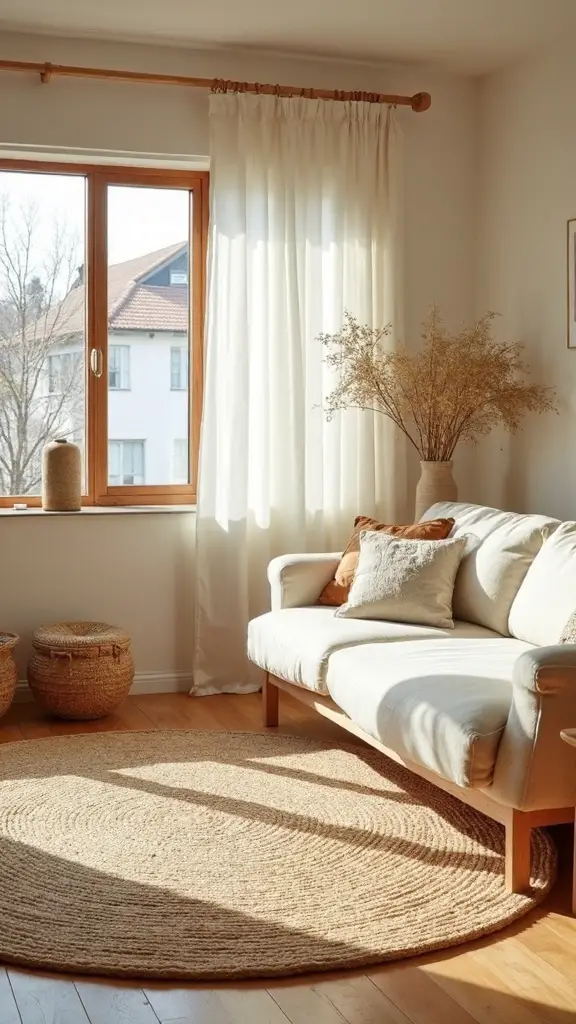 unify living room with oversized rugs