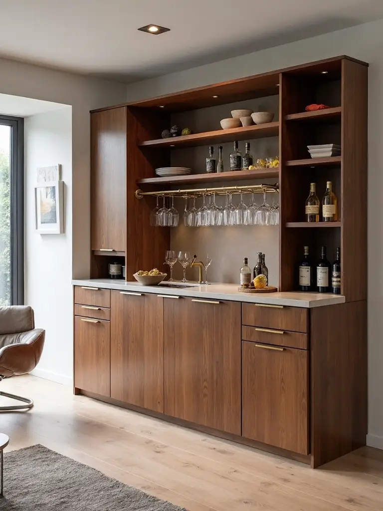 versatile space saving self revealing bar at hand