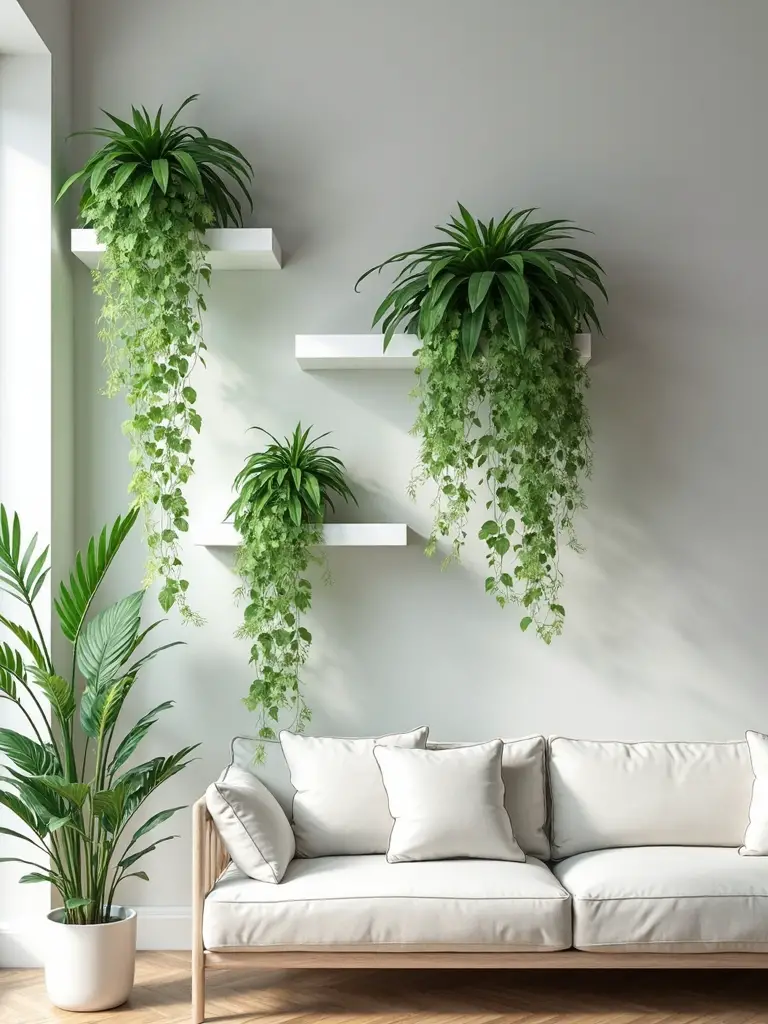 vertical trailing cascading and textural