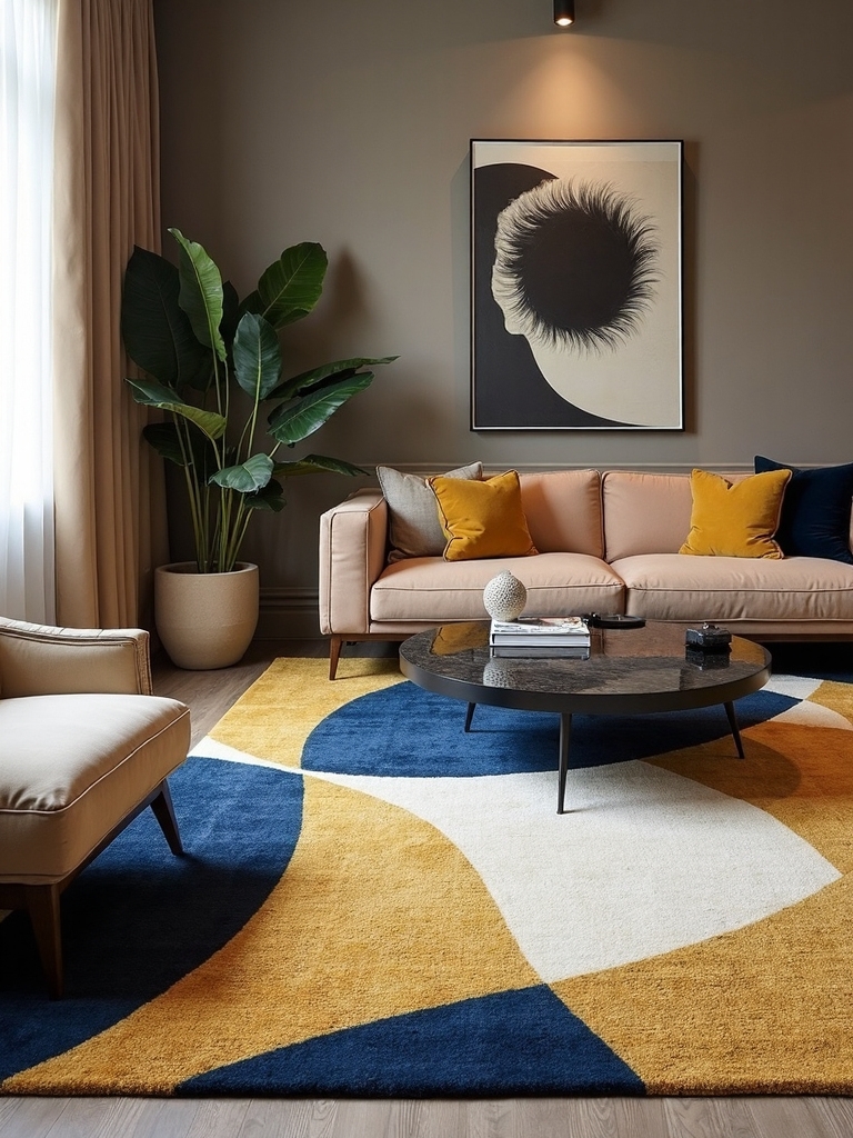 vibrant art deco inspired color blocks