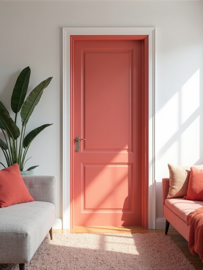 vibrant interior doors transform minimalist spaces