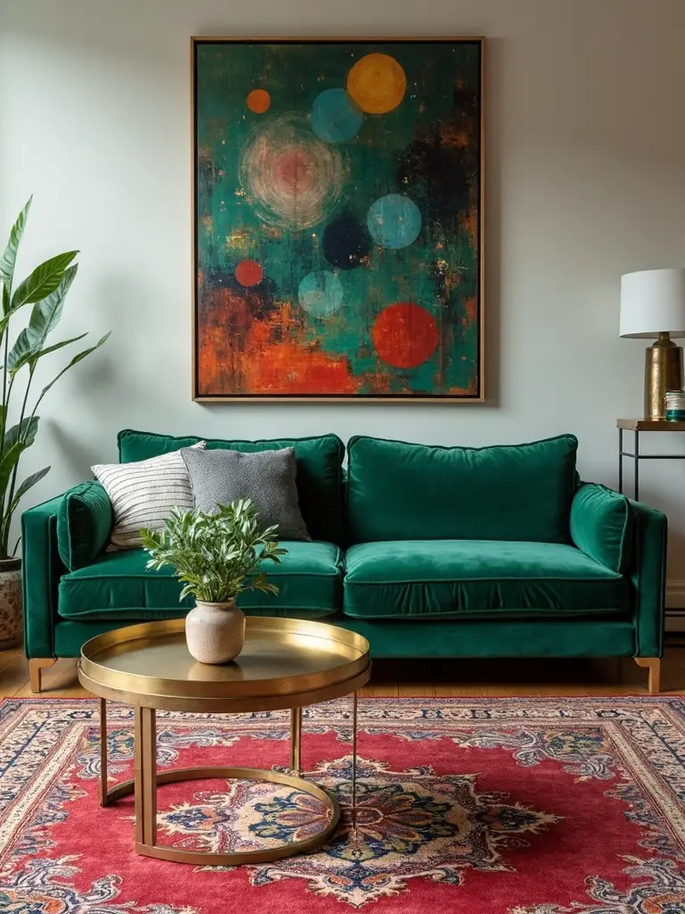 vibrant jewel toned vintage modern fusion