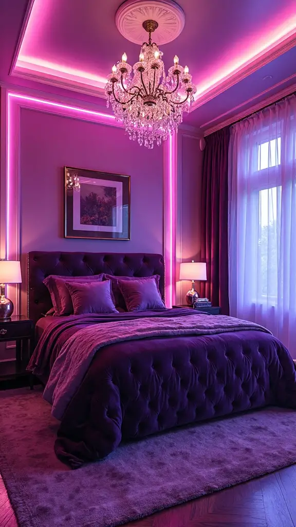 vibrant modern purple glam