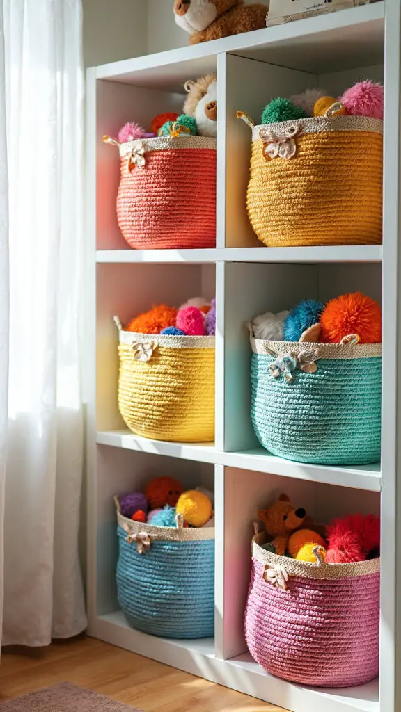 vibrant versatile stackable storage baskets