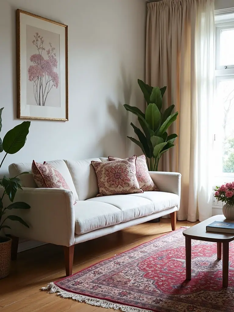 vintage textiles modern furniture juxtaposition